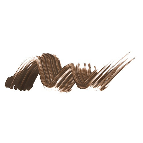 a brown paint stroke on a white background