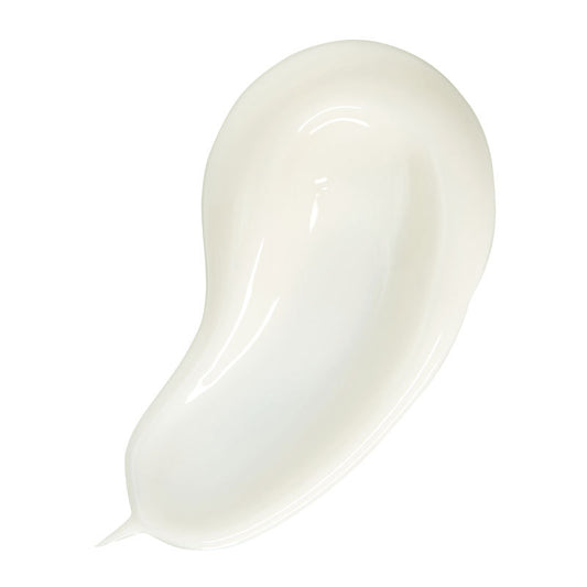 a white smear of cream